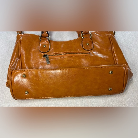 Coach Ashley Cognac Leather Satchel Crossbody Shoulder Bag Horse Carriage - Picture 9 of 15